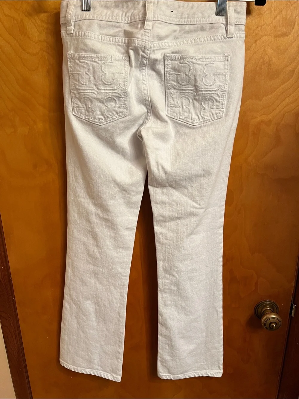 Pre-Owned White Tory Burch Women’s Jeans - Classic Tory Boot Waist 25